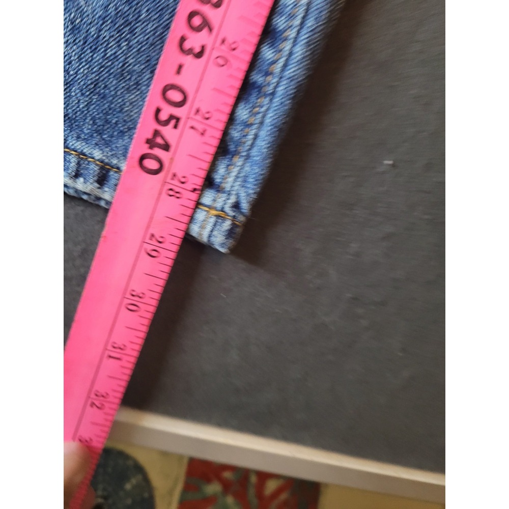 SOHO Women's Blue Light Wash Denim Straight Leg Mid Rise 5-Pocket Embroidered - Picture 4 of 10